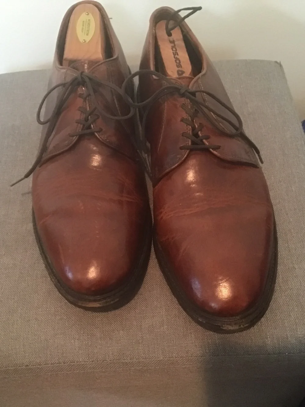 Rich brown Allen Edmonds Badlands plain toe Oxford shoes